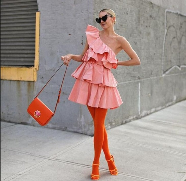 Ruffled Cotten Candy Dress – Slim Wallet Company