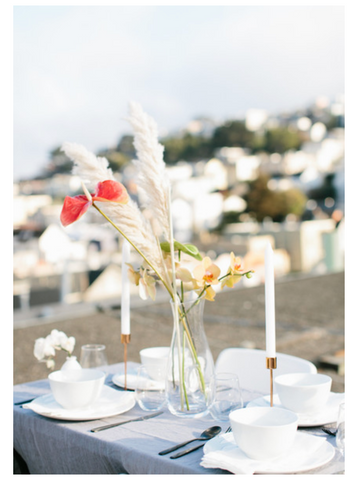 an outdoor table setting