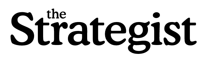 The Strategist in black font