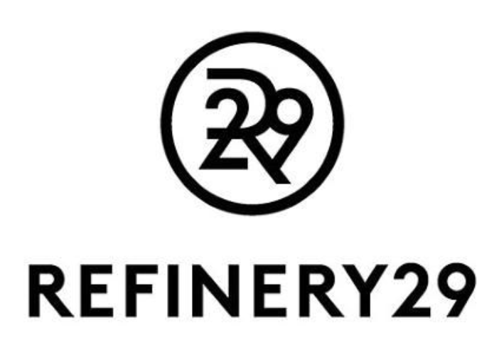 Refinery 29 black logo with circle icon above