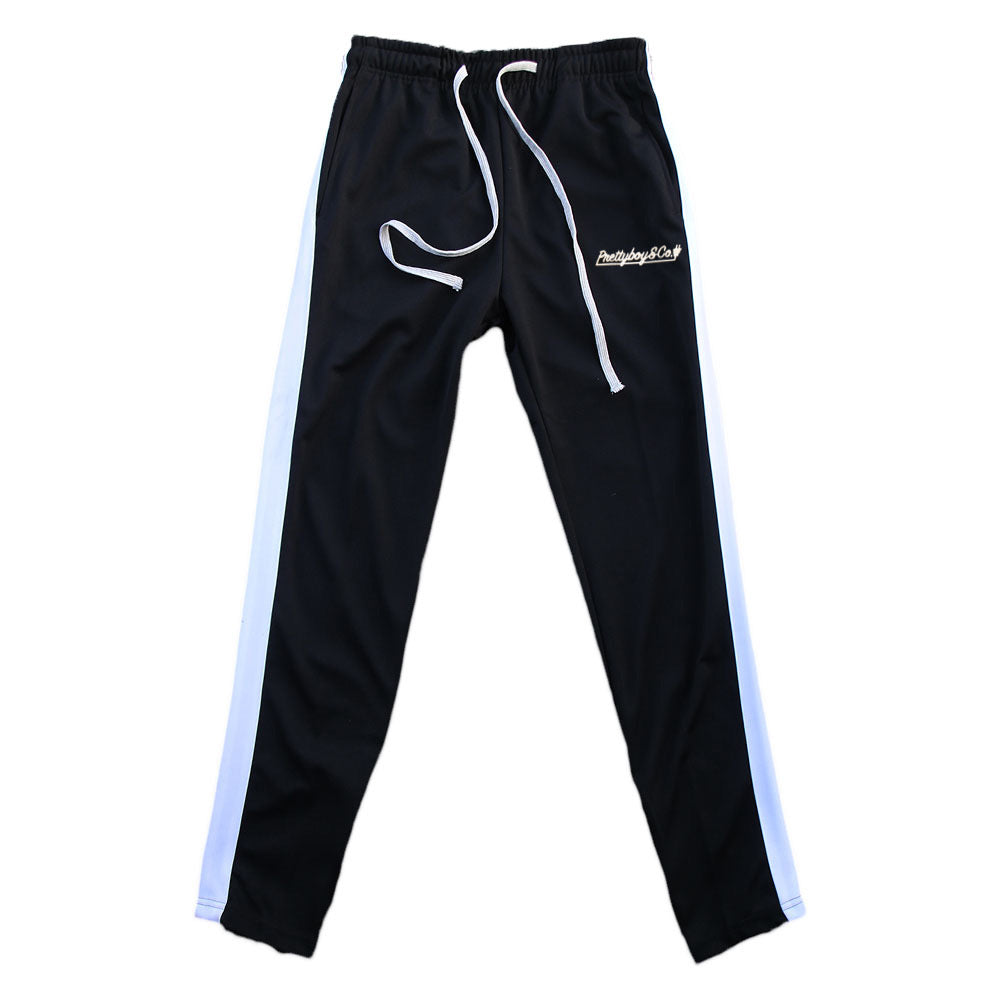 Black/White Embroidered Track Pants – Prettyboy&Co.