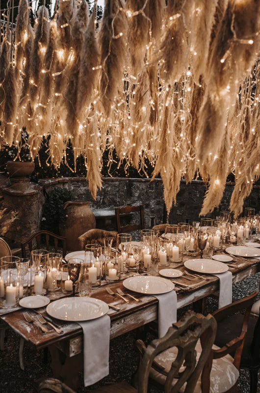 pampas grass canopy for wedding