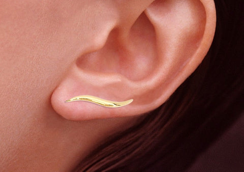 14k Gold Ear Pin Earring 8764