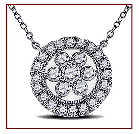 Matching Encircled Diamond Pendant