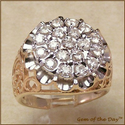 14K Round Halo & Cluster Diamond Mirage Engagement Ring (1-1/2 ctw) –  Allen's Jewelers