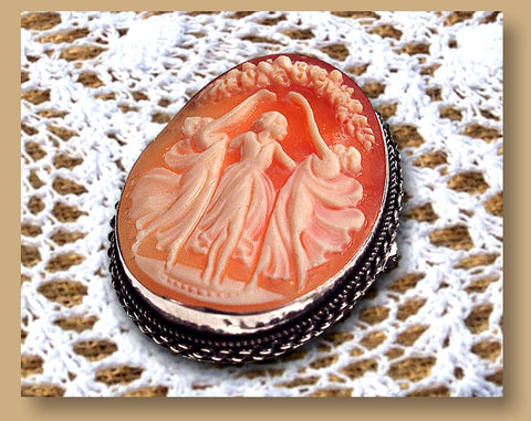 Antique Style Cameo Pin-Pendant