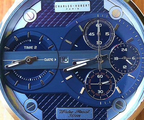 Charles Hubert Paris Dual TIme Pilot's Chronograph