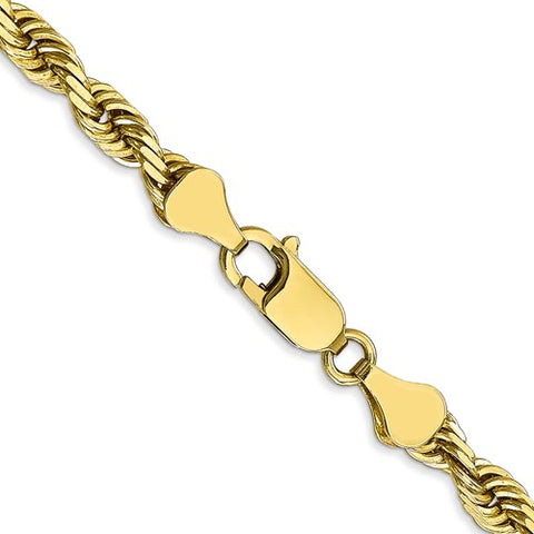 10k SOLID Gold Men's Diamond Cut Rope Chains, 5mm width – Gem of the ...