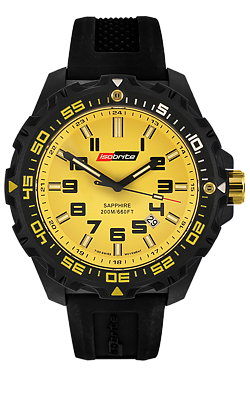 IsoBright Valor T100 Tritium Watch, Yellow Dial, Yellow Tritium, ISO303