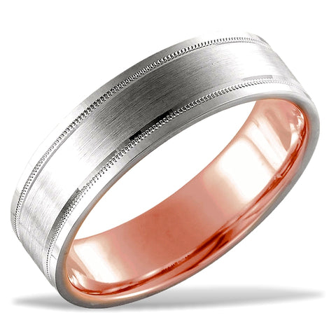 14k Gold Hidden Blush Wedding Ring