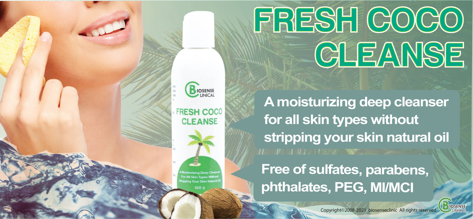 BiosenseClinical Professional Custom Compound Fresh Coco Cleanser product banner