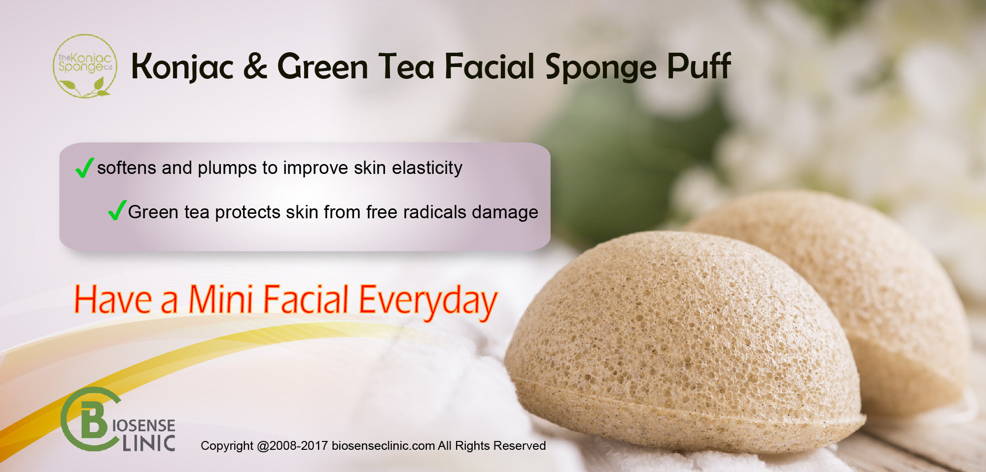 Konjac Green Tea Sponge Puff Sponge banner