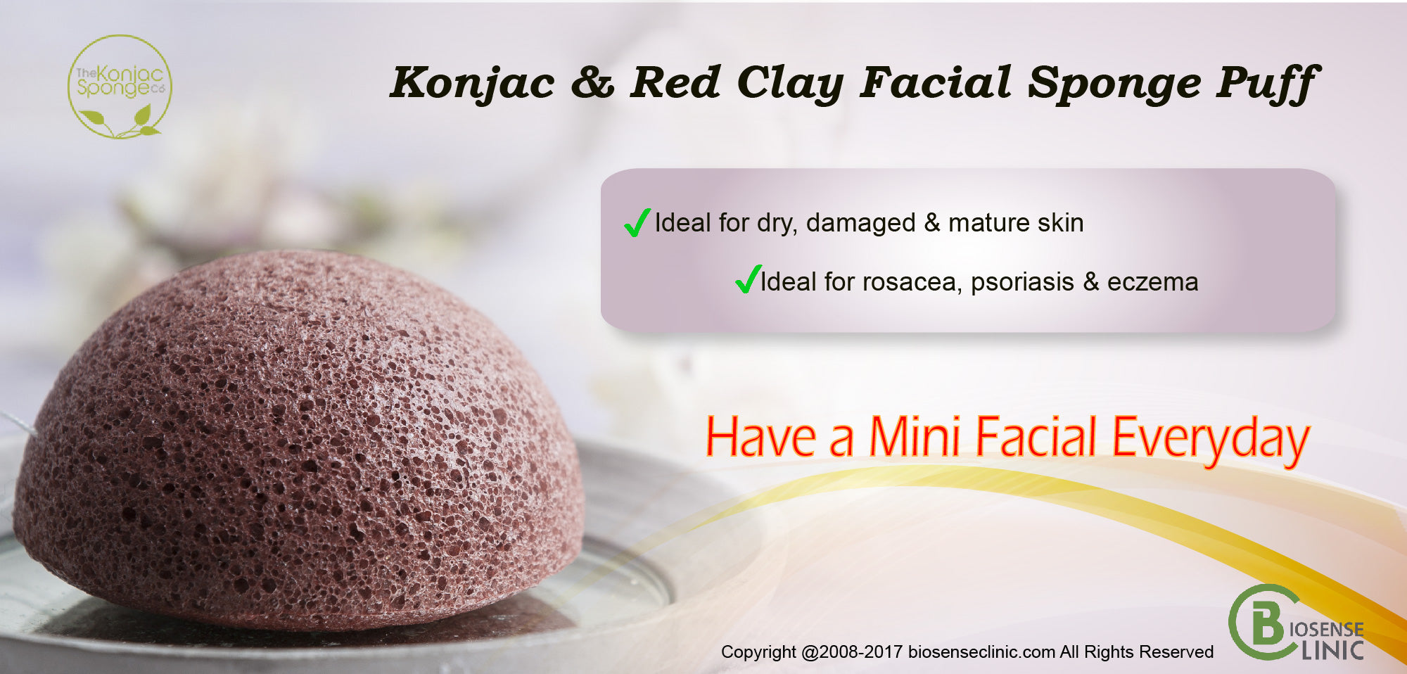 Konjac & Red Clay Facial Sponge Puff banner