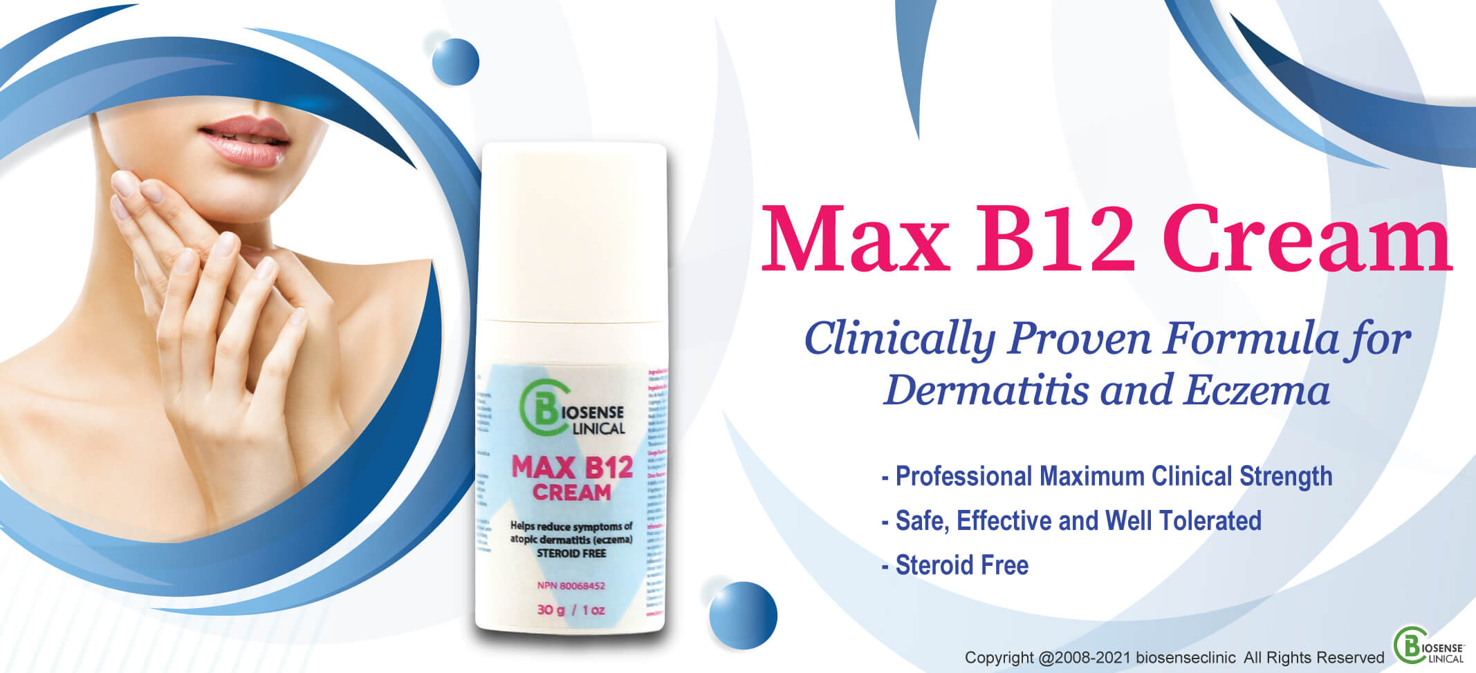 BiosenseClinical Max B12 Cream banner