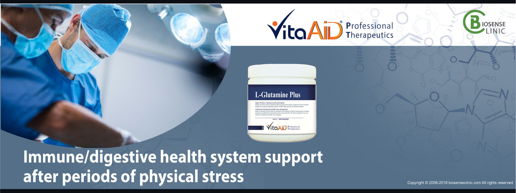 VitaAid category banner Immune/digestive health system support after periods of physical stress