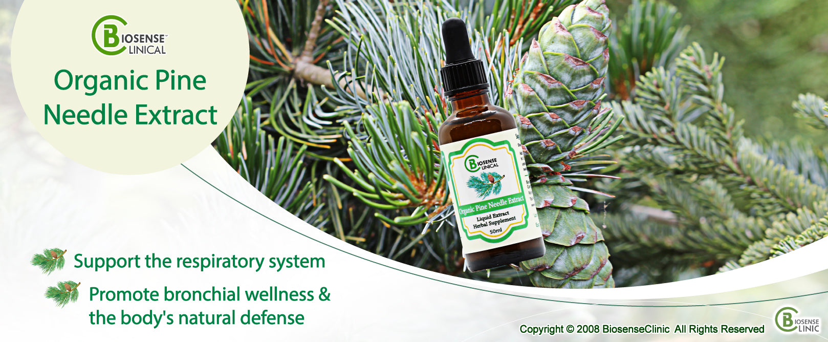 BiosenseClinical Organic Pine Needle Extract product banner