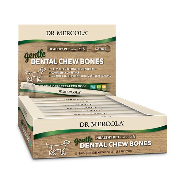 Dr Mercola Gentle Dental Chew Bones Large (box) - biosense-clinic.com