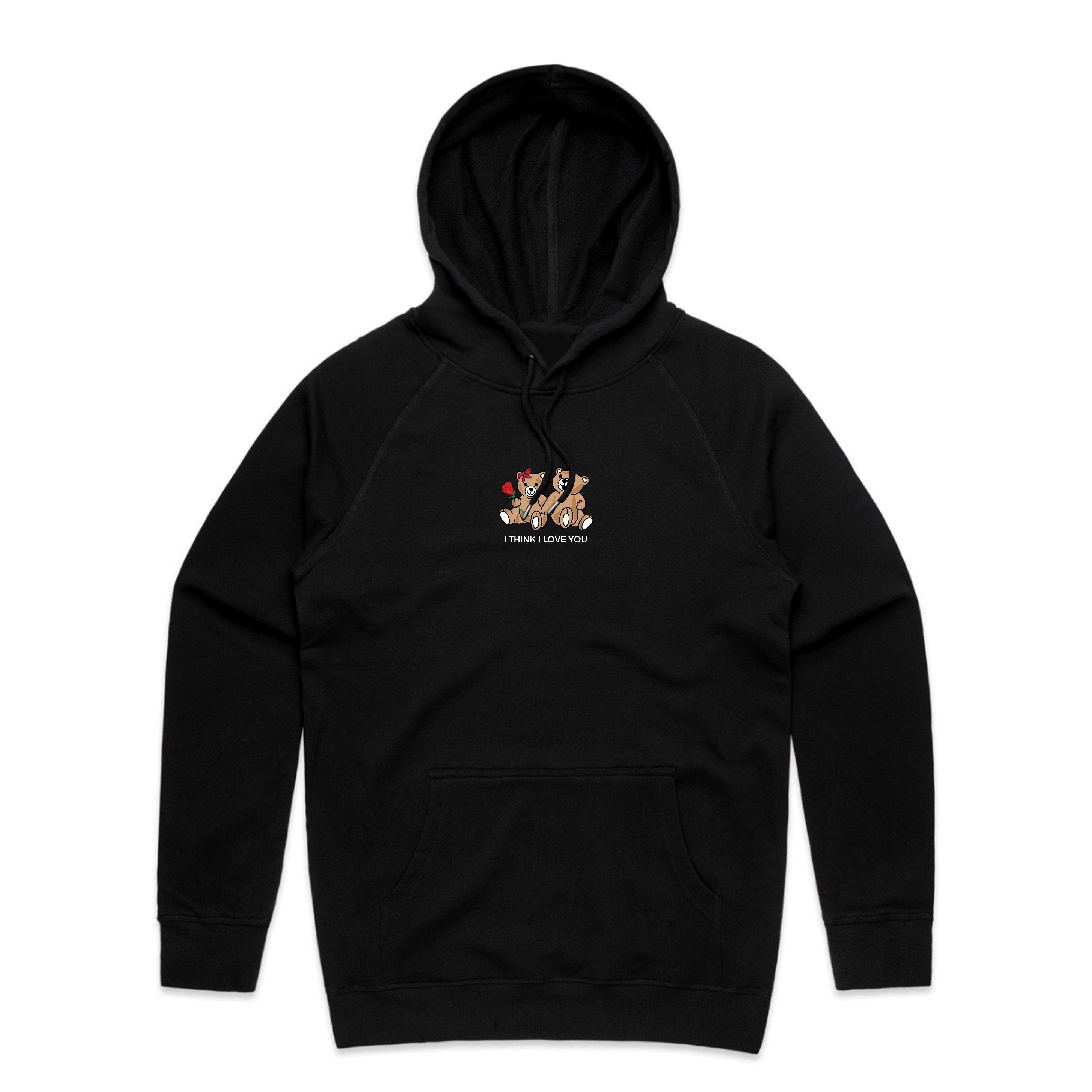 black hoodie embroidered