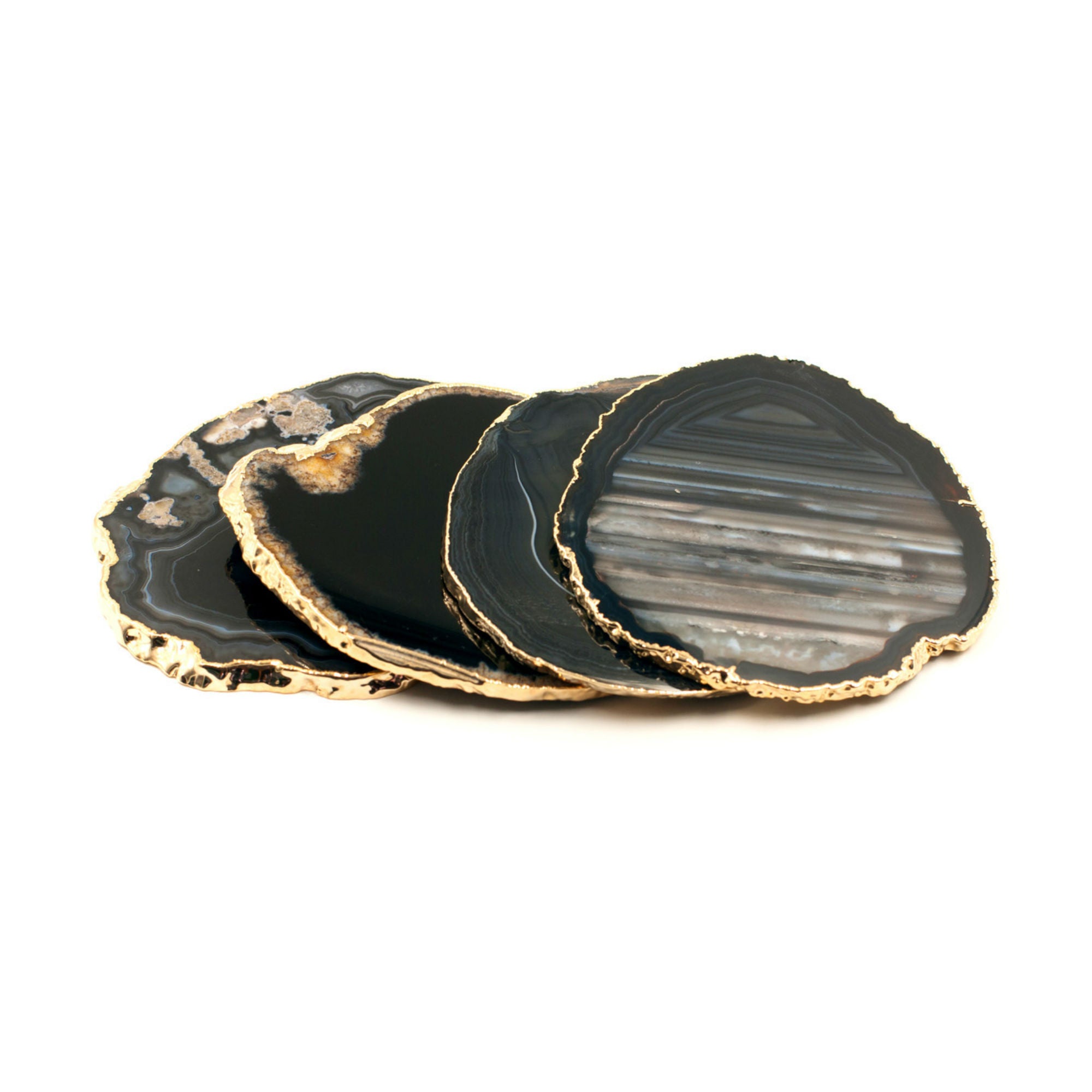 black agate coasters