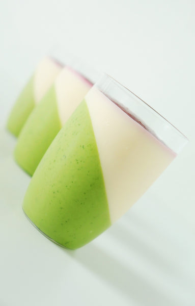 Panna cotta au thé matcha premium bio et chocolat blanc