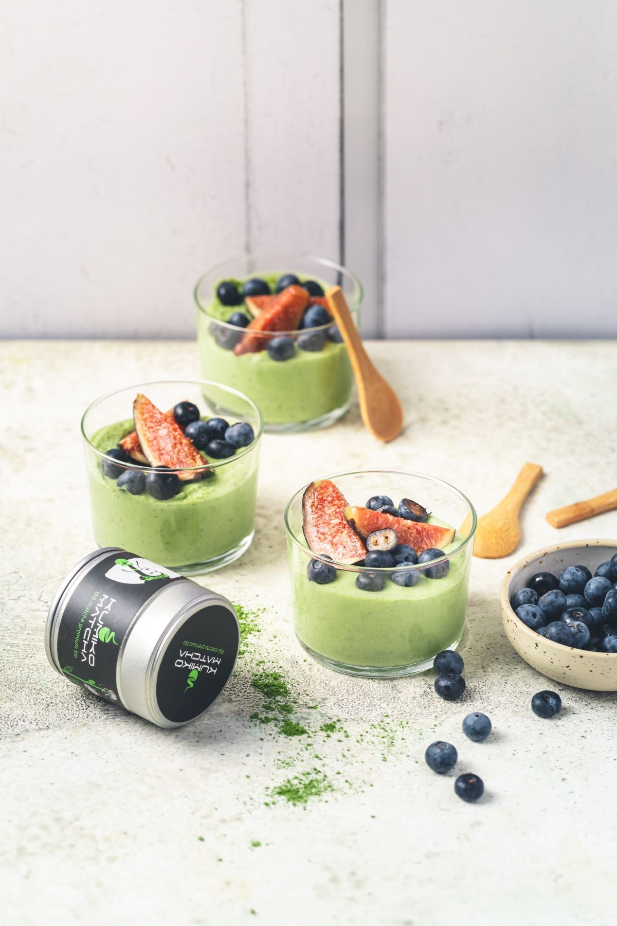 Mousse au chocolat blanc et thé matcha premium bio