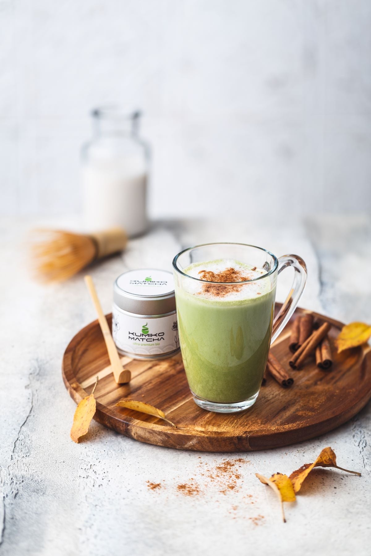 pumking spice matcha latte au thé matcha ultra premium bio ingrédients