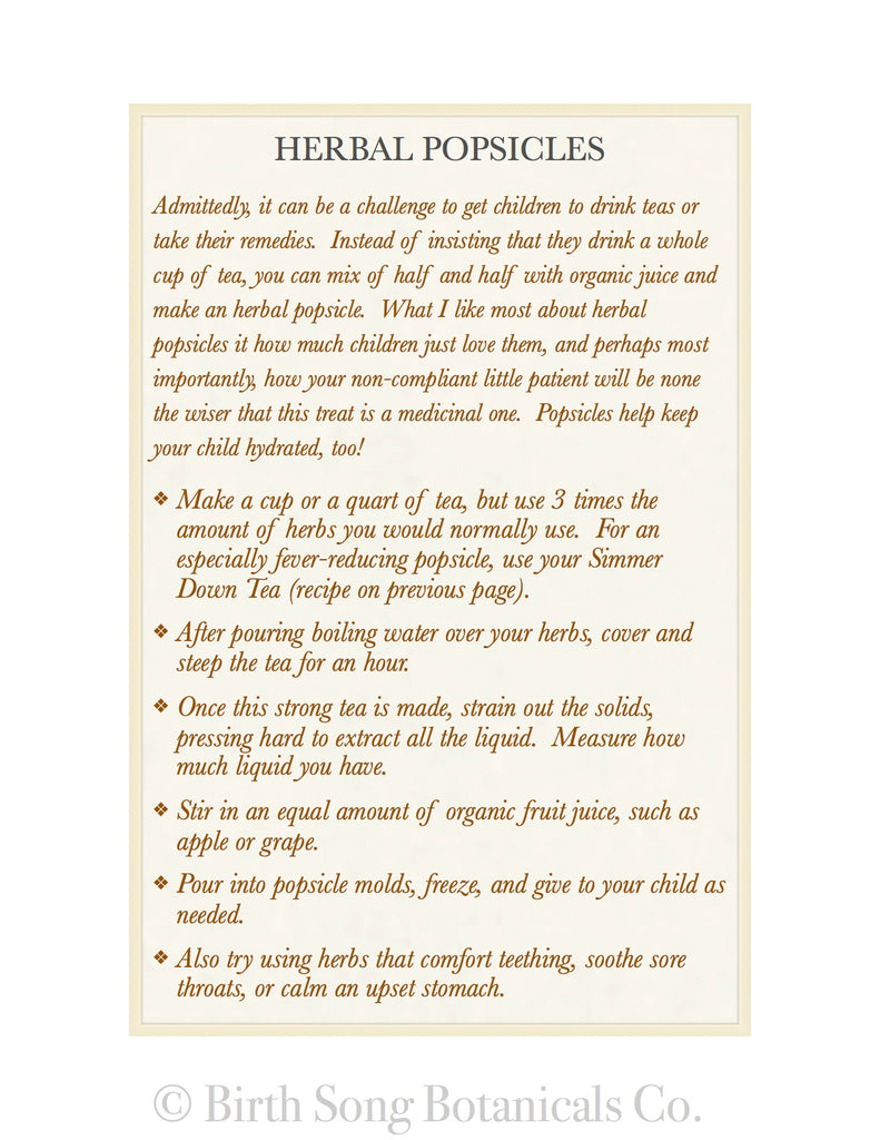 Herbal Popsicles