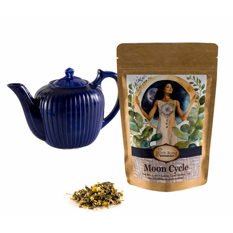 Moon cycle tea for menstruation with mugwort