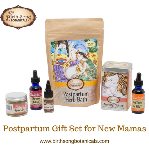 herbal postpartum gift set for breastfeeding moms