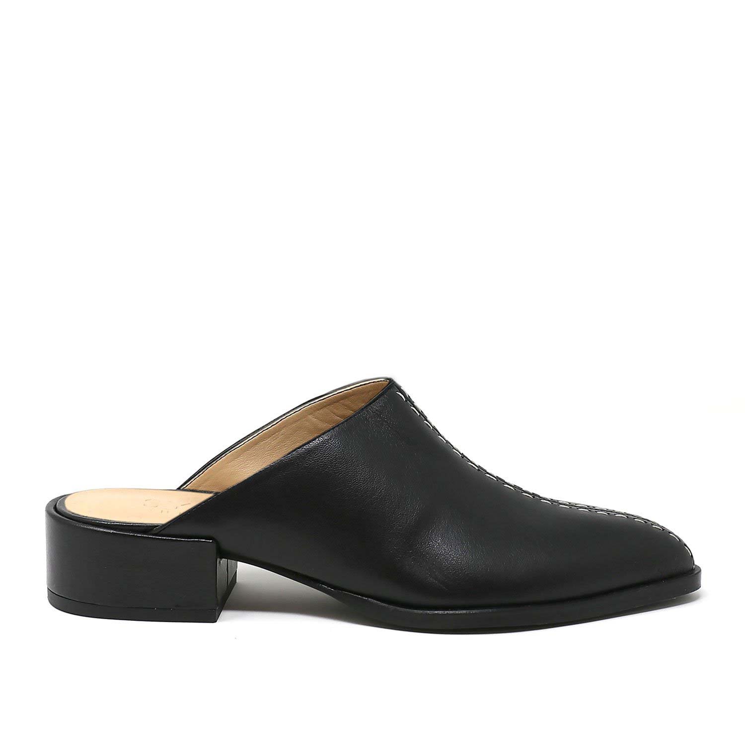 CASS black vegan nappa flats - Sylven New York