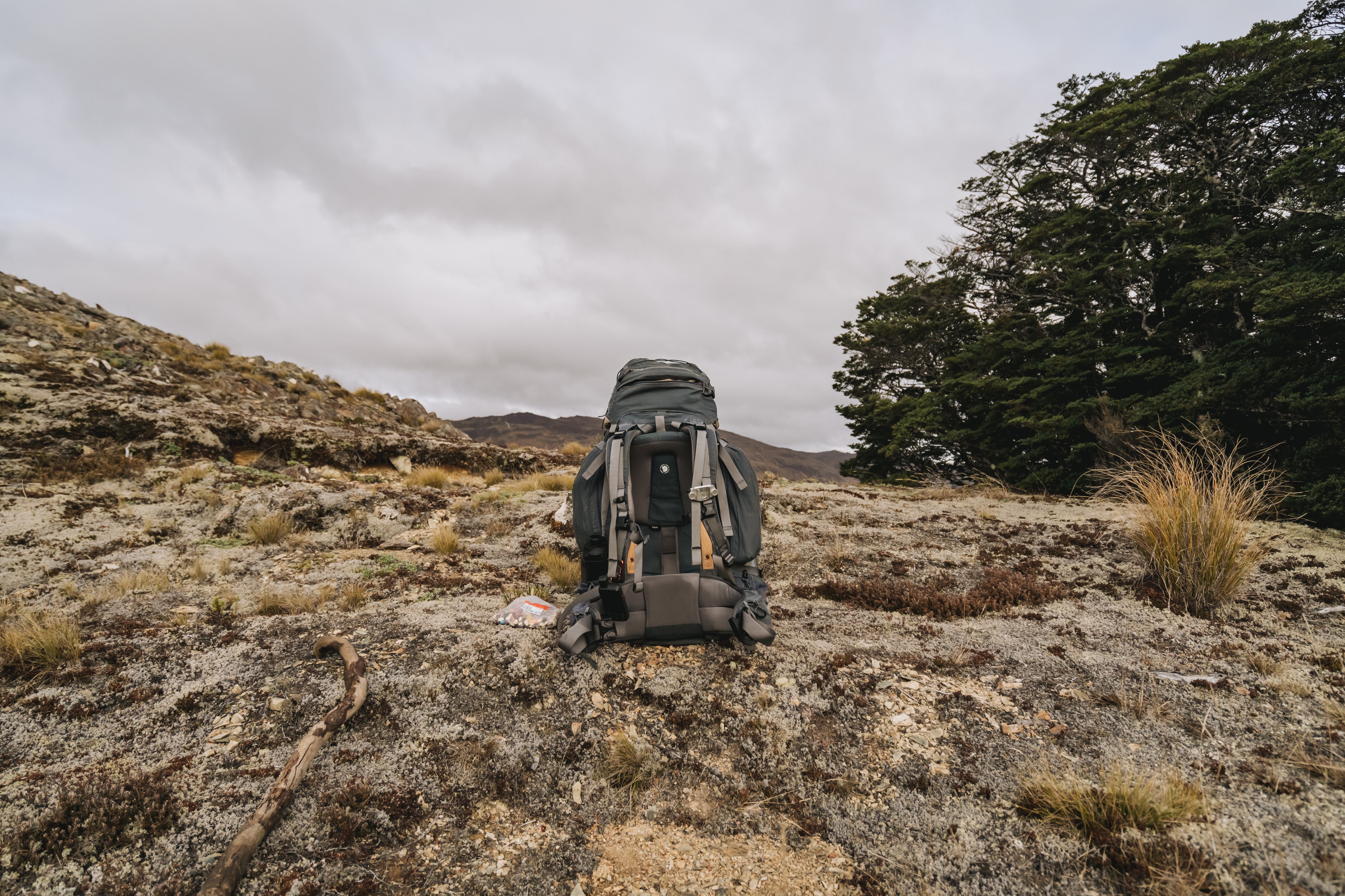 My backpack in the Richmond Ranges