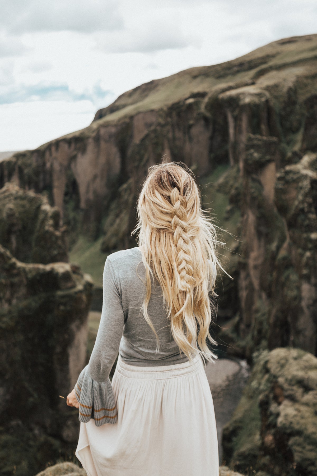 Barefoot Blonde Hair in Iceland