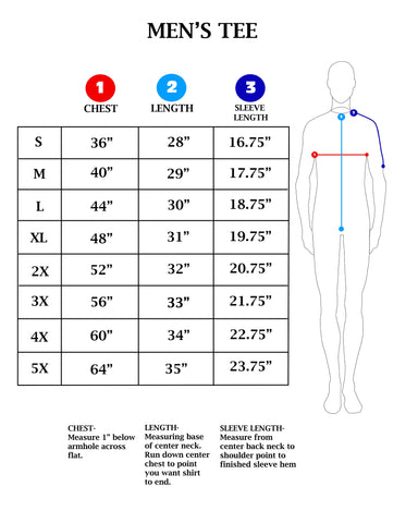 Men's Size Charts – Grease, Gas And Glory