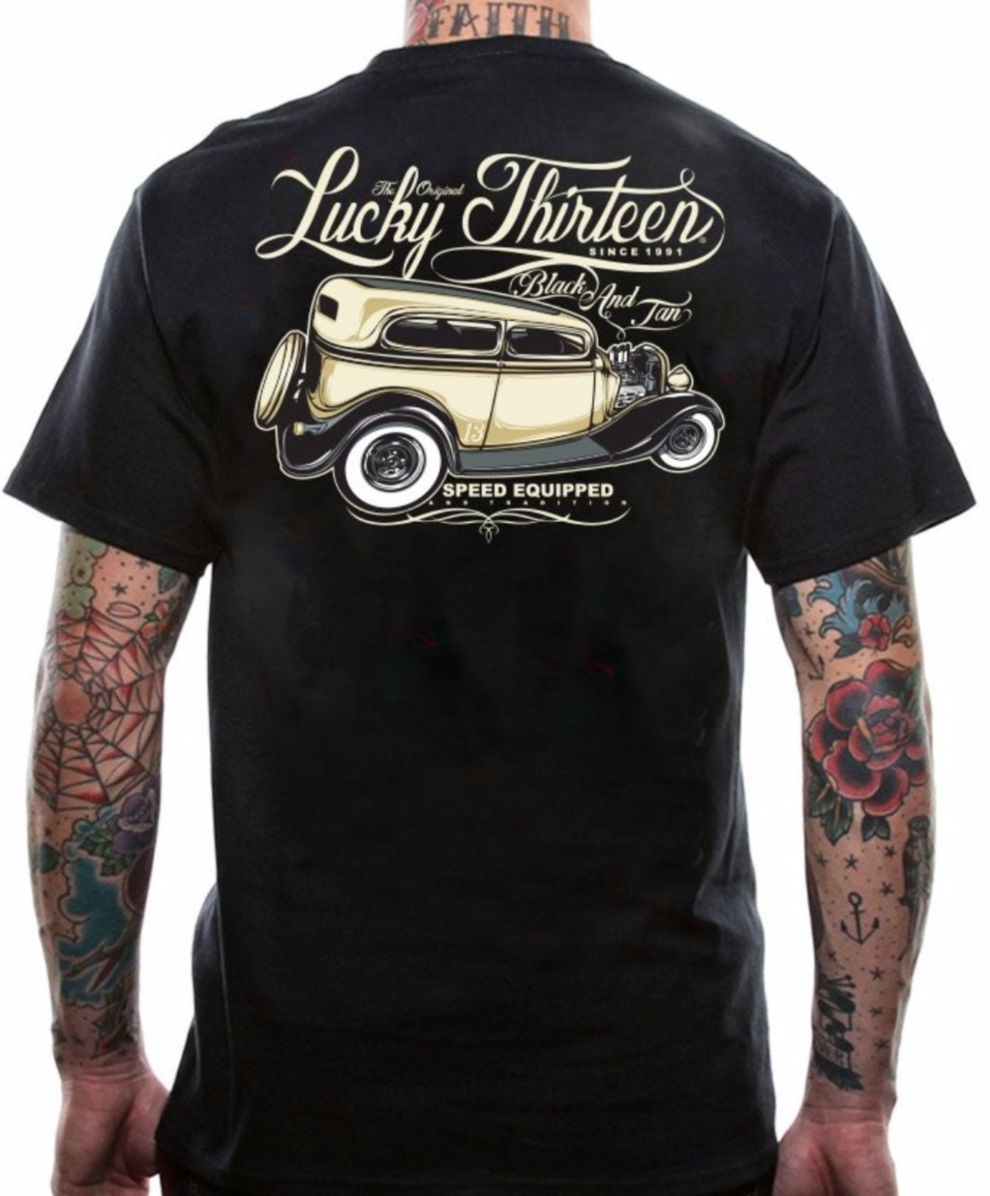 The BLACK & TAN Tee Shirt - LAST ONE IS A SMALL! – Grease, Gas And Glory