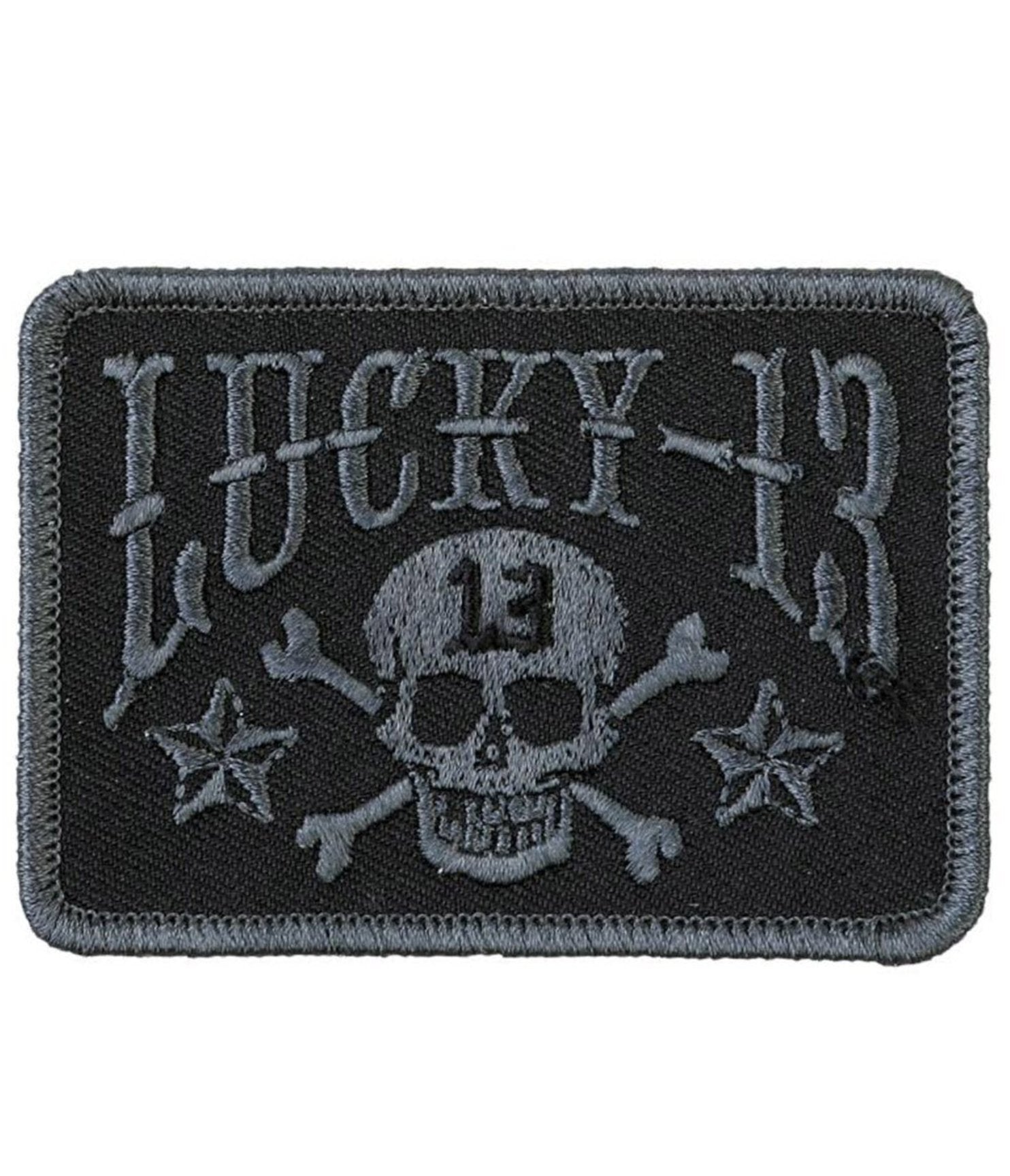 The SKULL STARS Patch - BLACK/BLACK – Grease, Gas And Glory