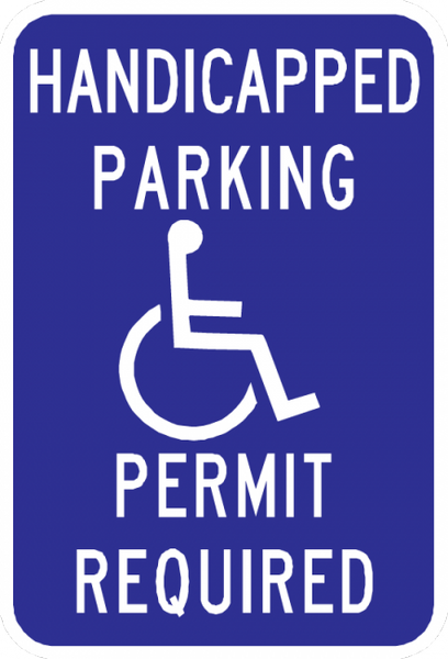Handicap Parking Permit Required Sign – Municipal Supply & Sign Co.
