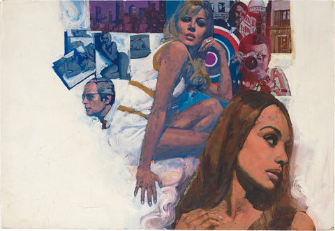 Michael Johnson, Collage - Woman, Bullseye, Cities, c.1965