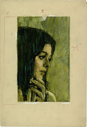 Pino Dell’Orco, Woman’s Portrait on Green, c.1960