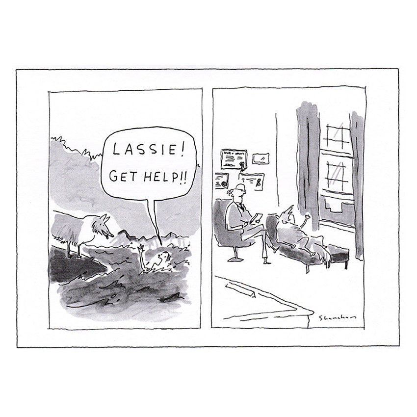 Lassie Get Help The New Yorker Greeting Card Freud Museum Shop