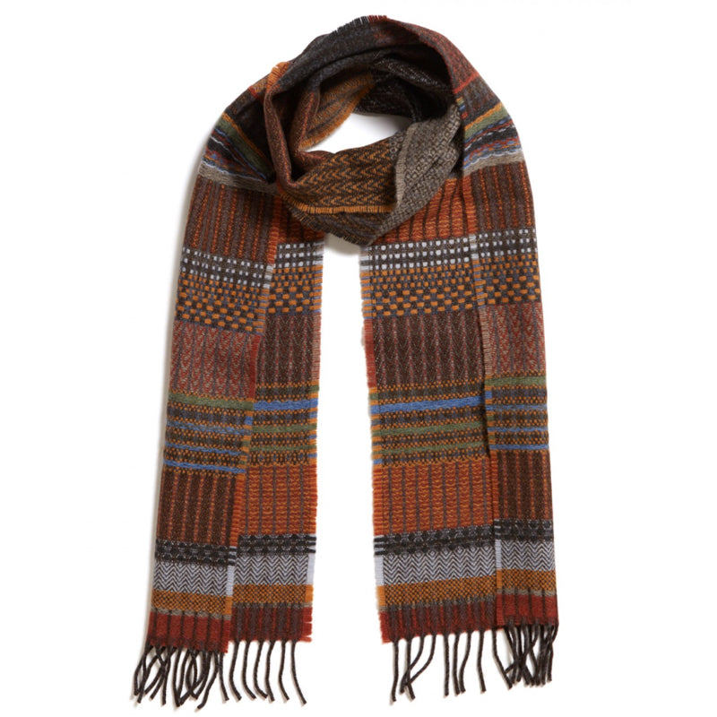 Wallace and Sewell Merino Lambswool Wainscot Rust Scarf – Freud Museum Shop