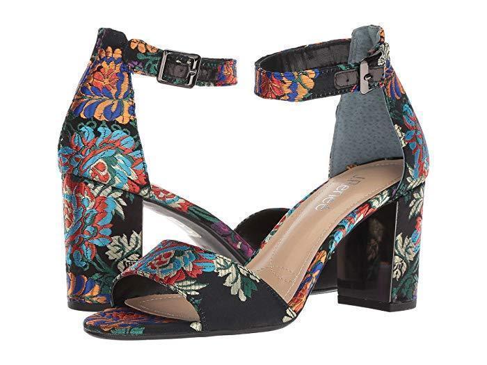 floral block heel shoes