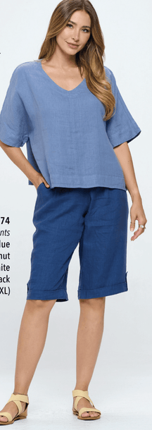 Focus Clothing Linen Bermuda Pants (L-674)