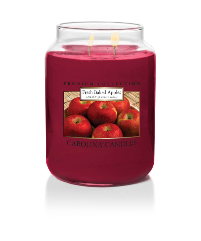 Carolina Candle Scented Jar Candle, Fresh Baked Apples, 22 oz