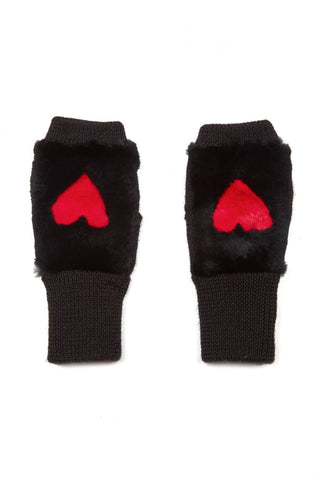 Be Special Intarsia Mittens - Black/Red