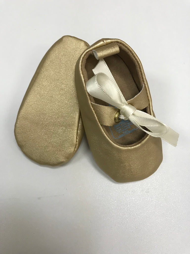 gold infant shoes