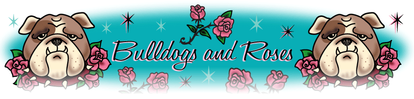 vintage inspired Bulldogs tattoo flash accessories and apparel by miss fluff