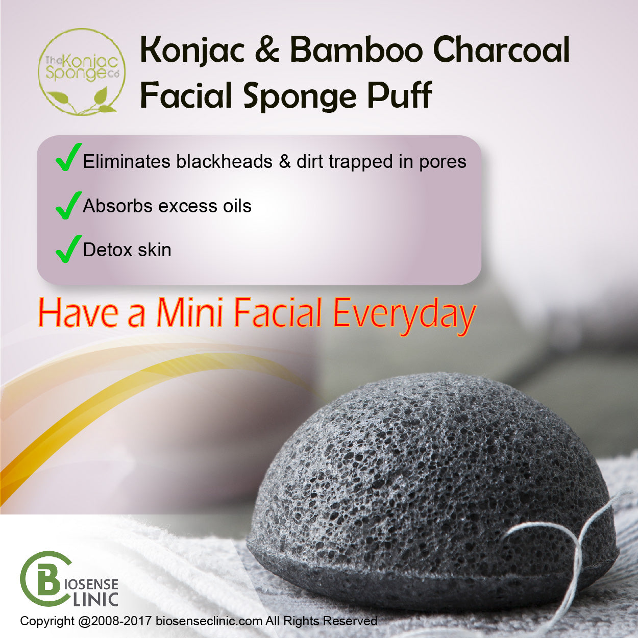 Konjac Facial Puff Sponge With Bamboo Charcoal mobile banner