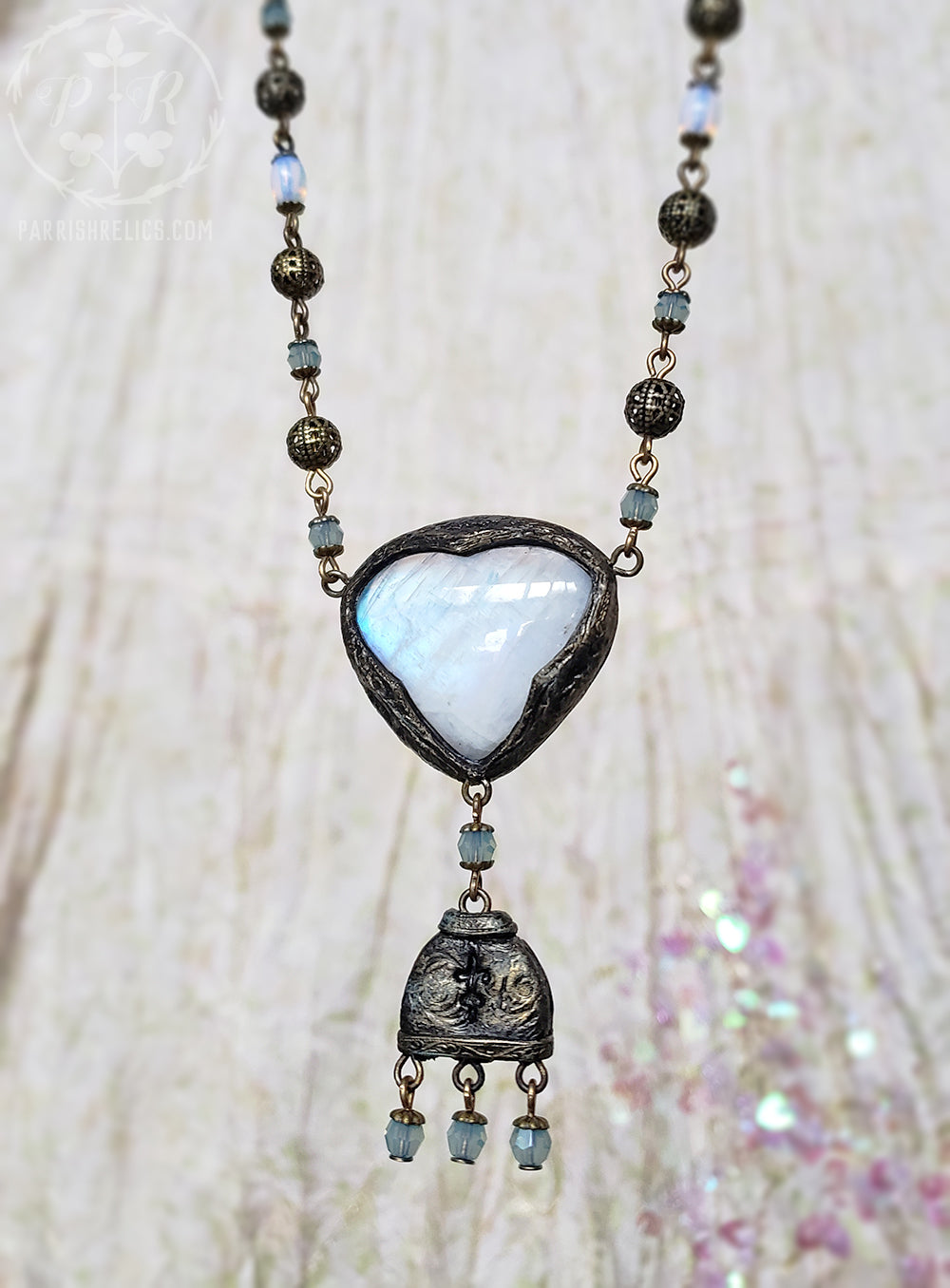 Lady of the Lake ~ Rainbow Moonstone Amulet - Parrish Relics