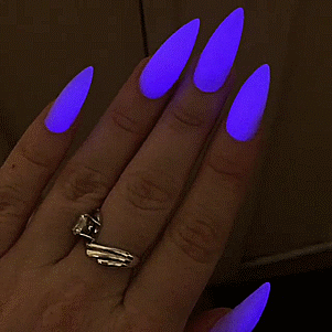 clear glow in the dark nails