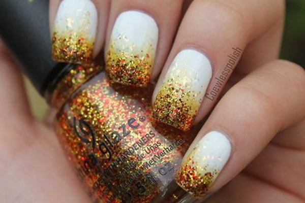 Nail Stamping Ideas Fun Festive Fall Nail Designs Clear Jelly